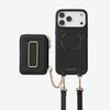 Original Design Set- Crossbody Square Stand Wallet Wireless Charging Phone Case Set