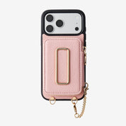 Original Design Set- Detachable Wireless Charging Crossbody Square Stand Wallet Phone Case Round Pouch Set