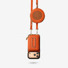 Original Design Set- Detachable Wireless Charging Crossbody Square Stand Wallet Phone Case Round Pouch Set