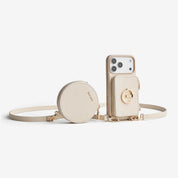 Original Design Set- Detachable Wireless Charging Crossbody Wallet Phone Case Round Pouch Set-Mobile Phone Cases