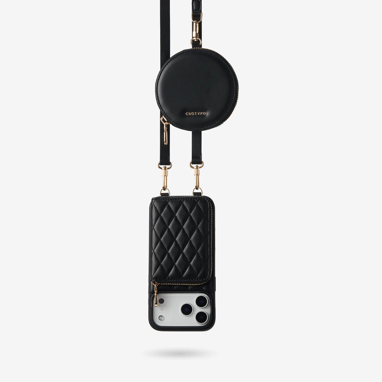 ThreadTrend- Argyle Phone Case Round Pouch Set