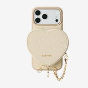 Heart Design Kit- Detachable Wireless Charging Crossbody Wallet Phone Case Pouch Set