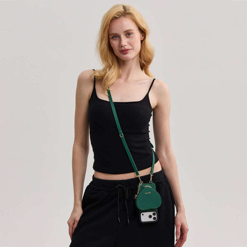 Heart Design Kit- Detachable Wireless Charging Crossbody Wallet Phone Case Pouch Set-Mobile Phone Cases-Custype