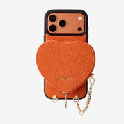 Heart Design Kit- Detachable Wireless Charging Crossbody Wallet Phone Case Pouch Set