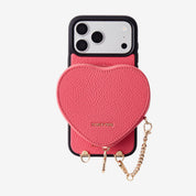 Heart Design Kit- Detachable Wireless Charging Crossbody Wallet Phone Case Pouch Set