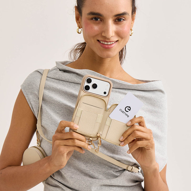 Original Design Set- Detachable Wireless Charging Crossbody Wallet Phone Case Round Pouch Set-Mobile Phone Cases-Custype