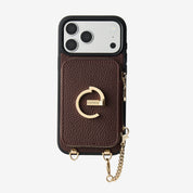 オリジナルデザインセット - 取り外し可能なワイヤレス充電対応クロスボディウォレット型スマホケース＆ラウンドポーチセット