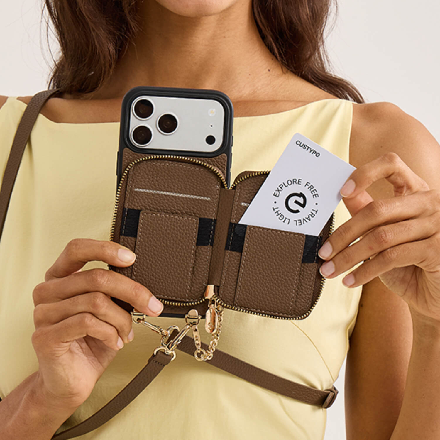 Original Design Set- Detachable Wireless Charging Crossbody Wallet Phone Case Round Pouch Set-Mobile Phone Cases-Custype