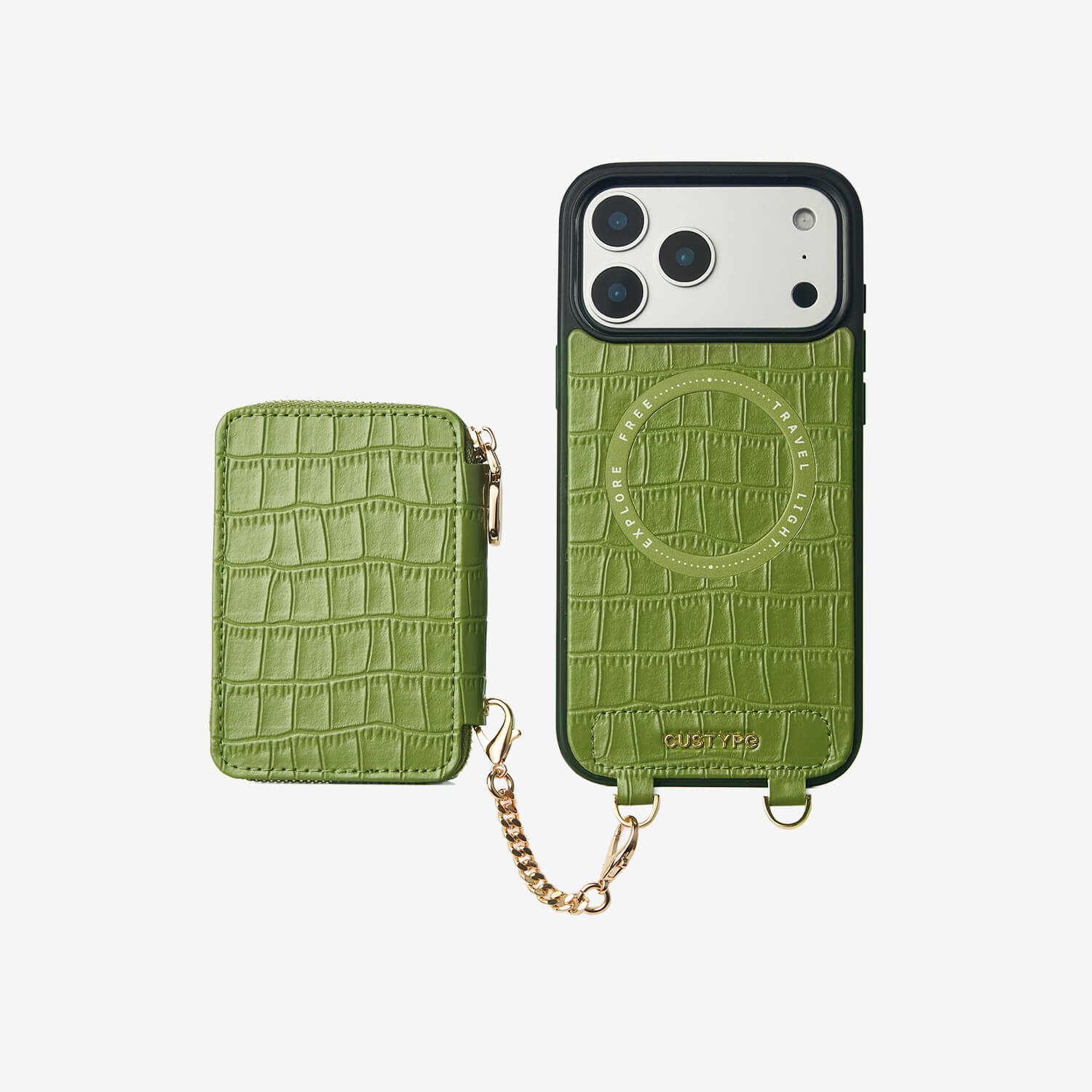 Crocodile Craft Set- Detachable Wireless Charging Wallet Phone Case