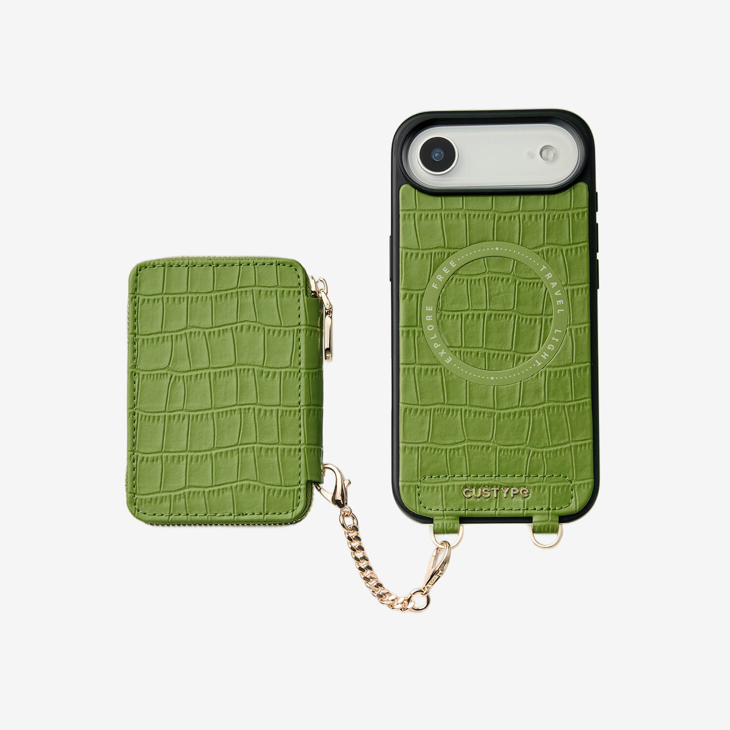 Crocodile Craft Set- Detachable Wireless Charging Wallet Phone Case