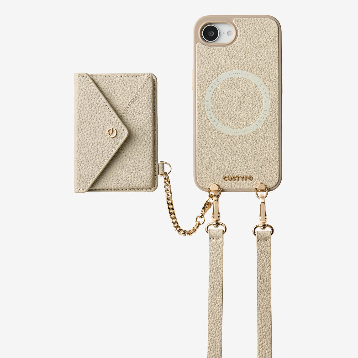 Envelope Design- MagSafe Case with Slim Wallet & Crossbody Strap