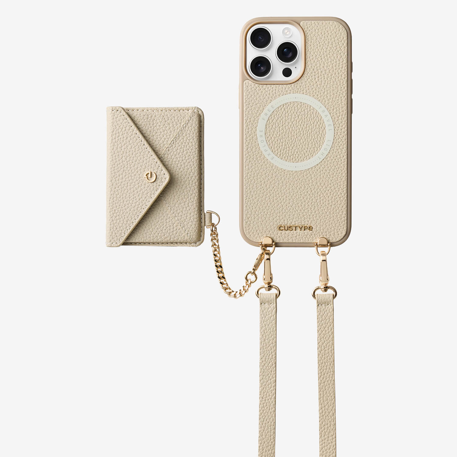 Envelope Design- MagSafe Case with Slim Wallet & Crossbody Strap