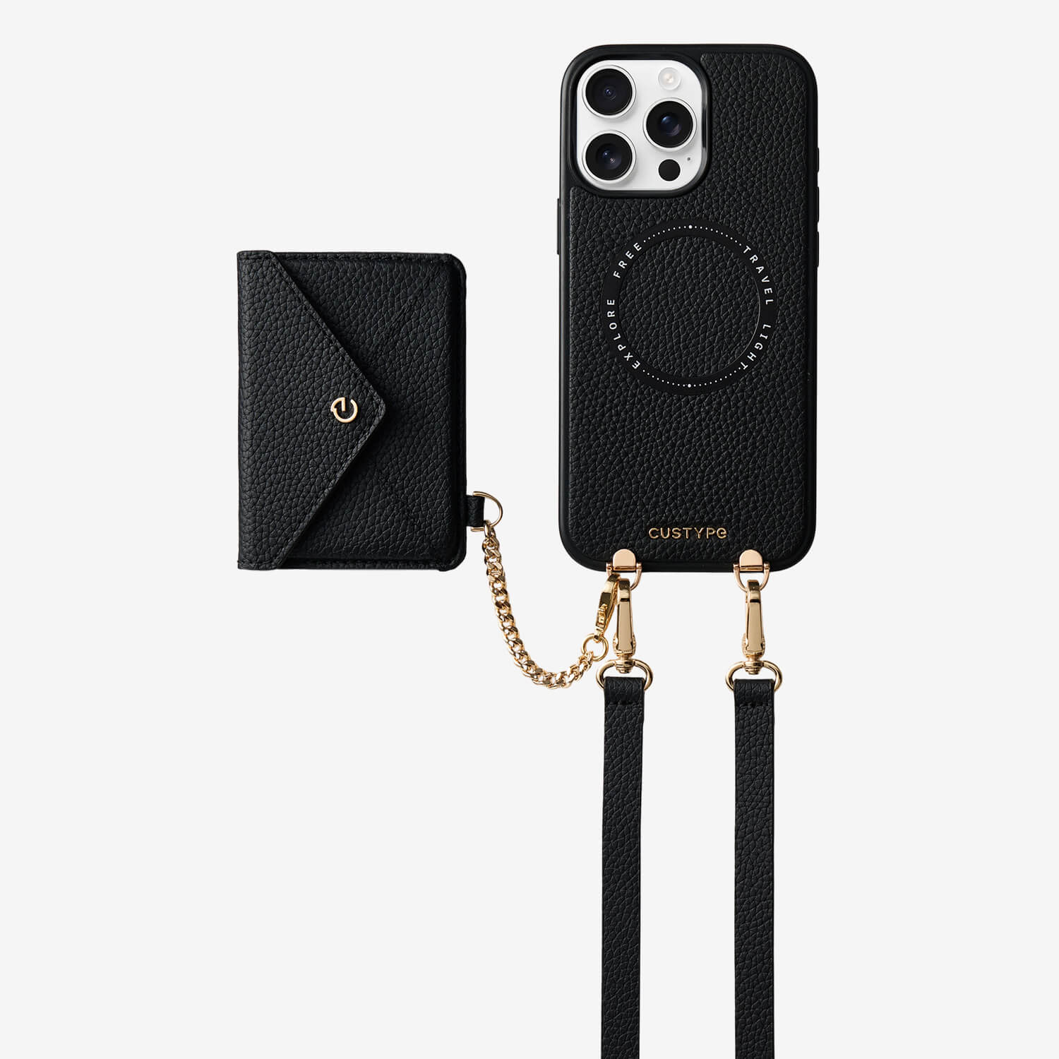 Envelope Design- MagSafe Case with Slim Wallet & Crossbody Strap