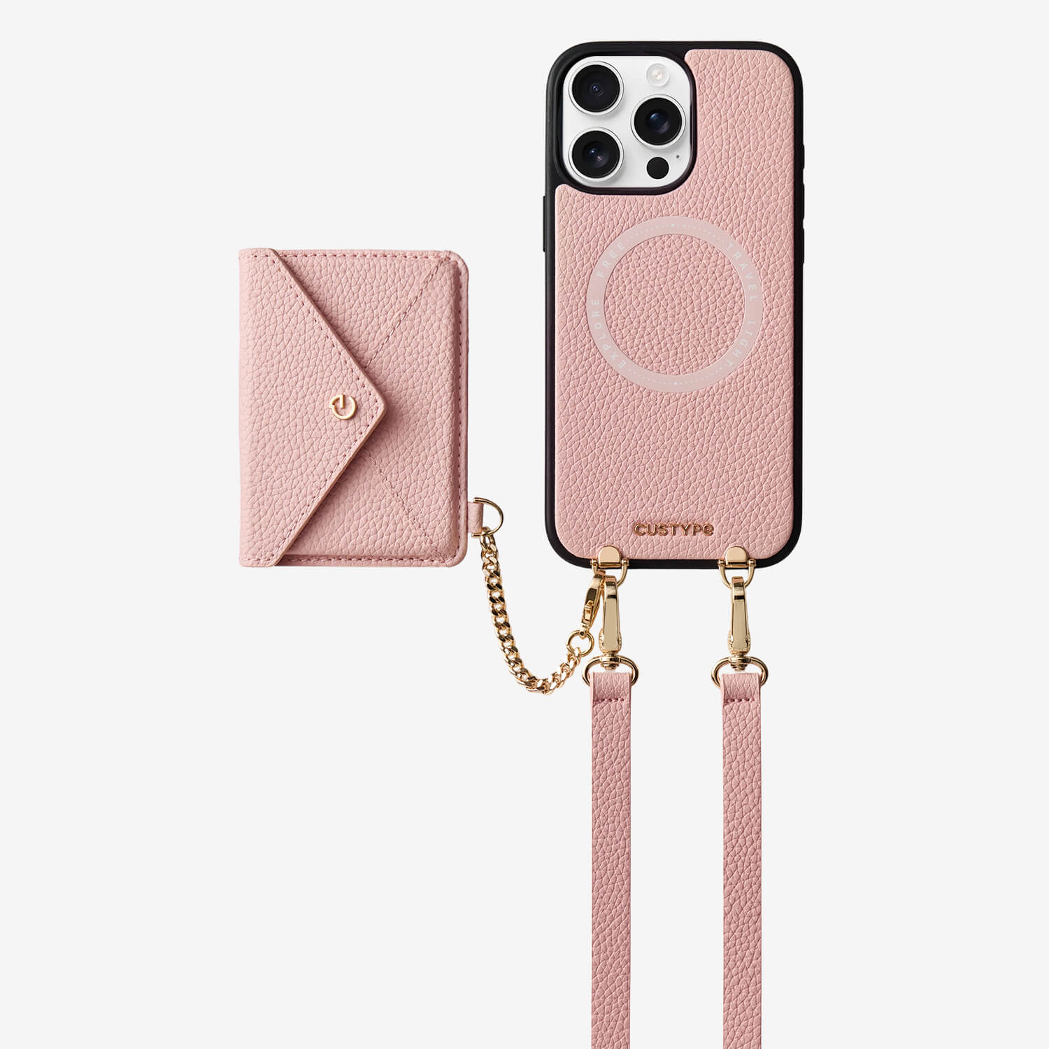 Envelope Design- MagSafe Case with Slim Wallet & Crossbody Strap