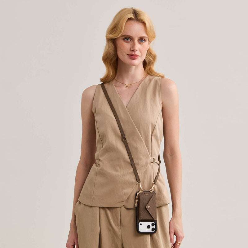 Envelope Design- MagSafe Case with Slim Wallet & Crossbody Strap
