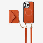 Envelope Design- MagSafe Case with Slim Wallet & Crossbody Strap