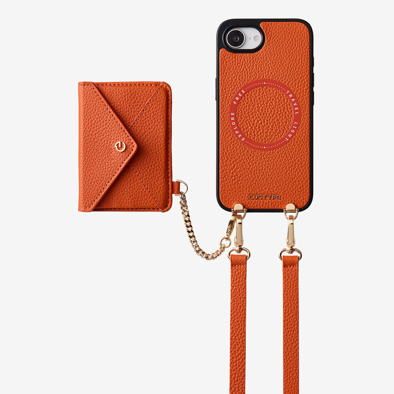 Envelope Design- MagSafe Case with Slim Wallet & Crossbody Strap