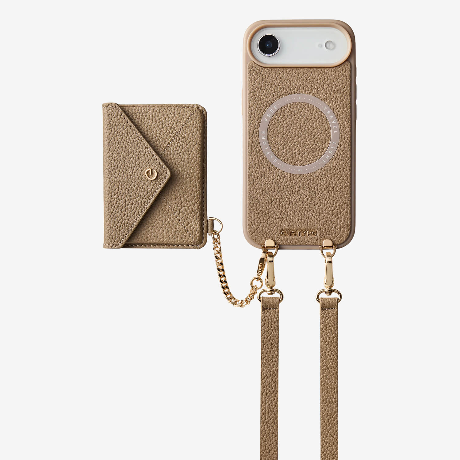 Envelope Design- MagSafe Case with Slim Wallet & Crossbody Strap
