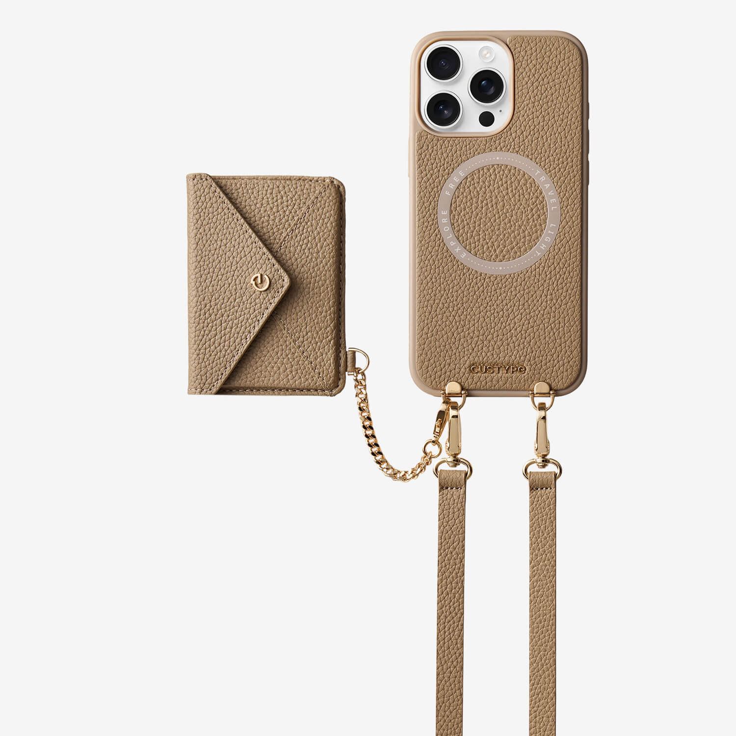 Envelope Design- MagSafe Case with Slim Wallet & Crossbody Strap