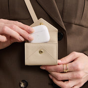Beige envelope AirPods pouch