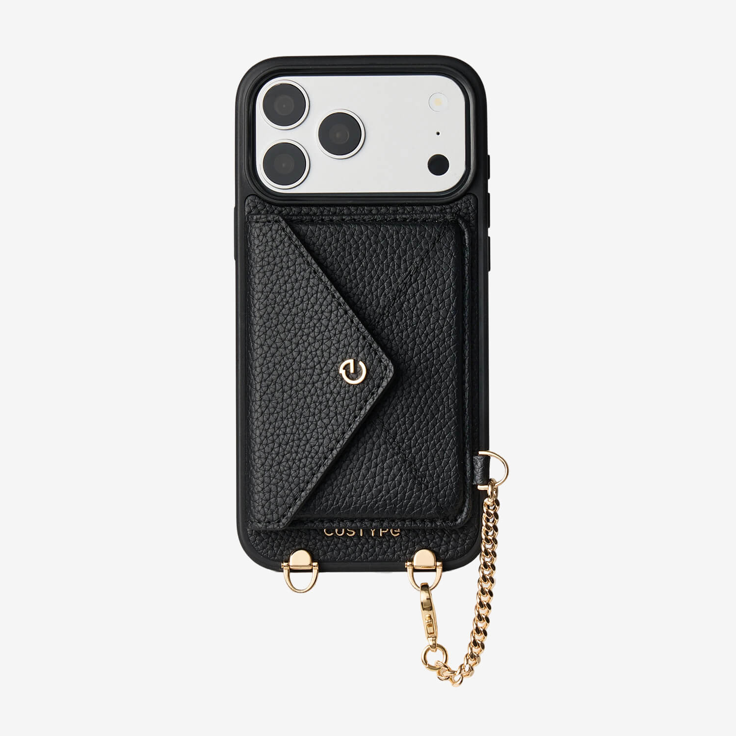 Elegant magsafe black leather iPhone 17 Pro Max case with detachable wallet accessory for everyday use