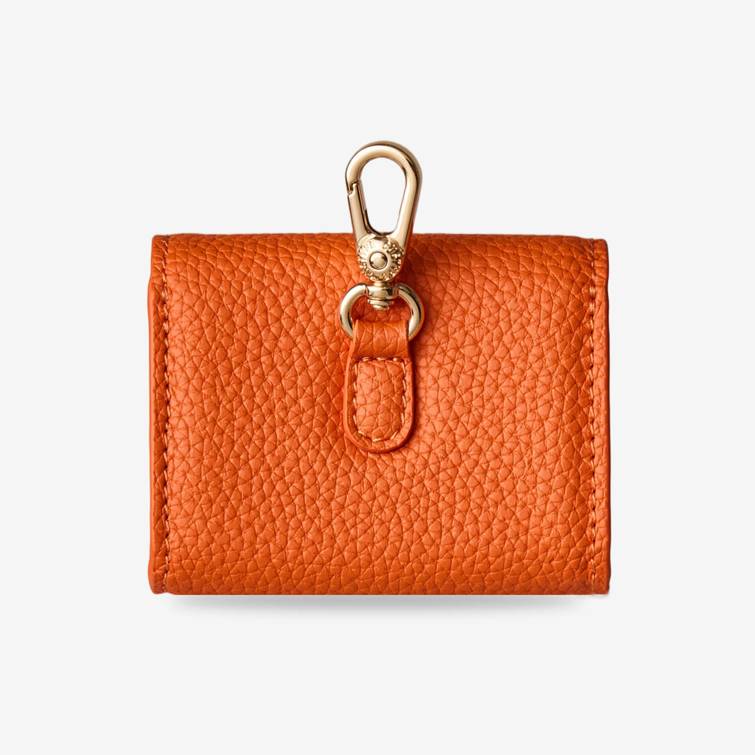 Premium orange AirPods storage pouch for everyday organization