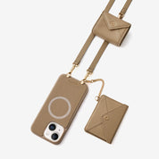 iPhone 15 magsafe wallet phone case with removable envelope wallet for errands and weekend trips
