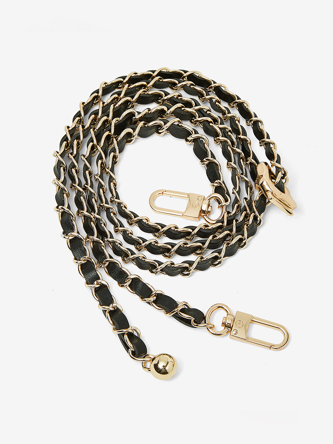 Elegant Adjustable Chain Leather Crossbody Strap