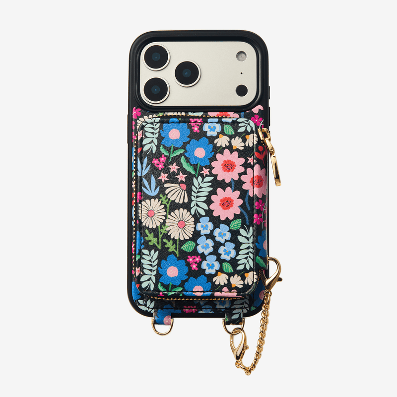 Gale Switzer -ブルームテーマ マグネット付きウォレット クロスボディ iPhoneケース