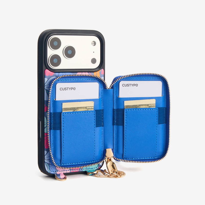 Gale Switzer -ブルームテーマ マグネット付きウォレット クロスボディ iPhoneケース