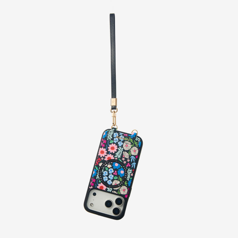 Gale Switzer -ブルームテーマ マグネット付きウォレット クロスボディ iPhoneケース