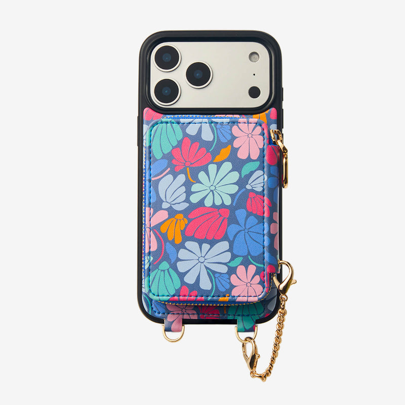 Gale Switzer -ブルームテーマ マグネット付きウォレット クロスボディ iPhoneケース