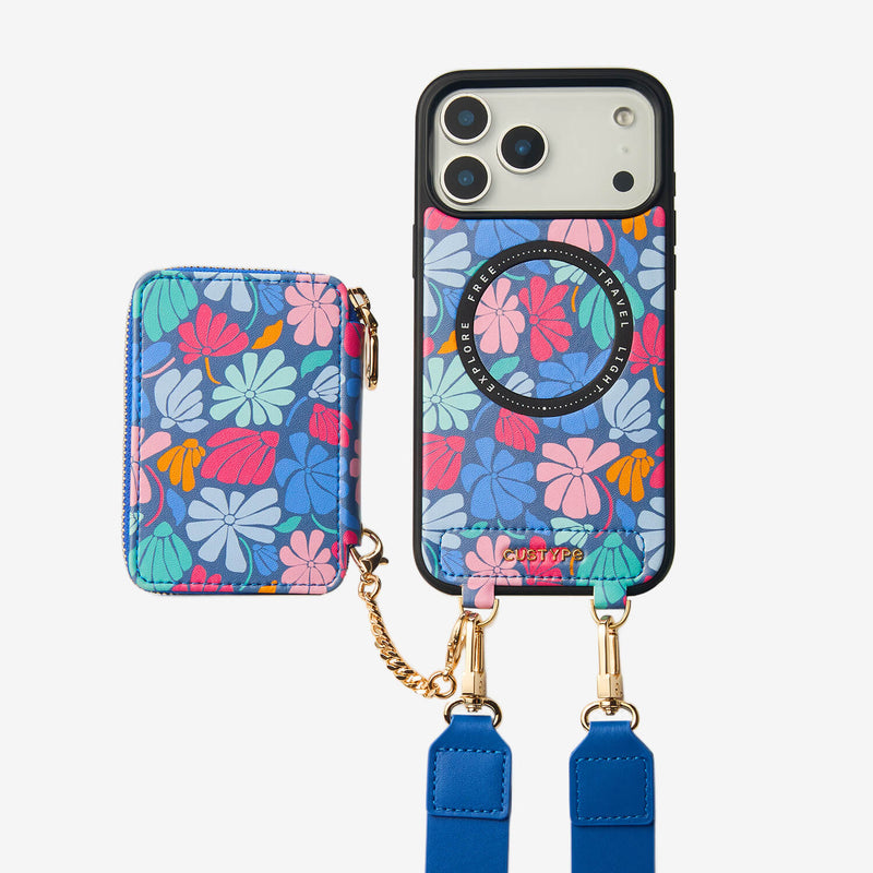 Gale Switzer -ブルームテーマ マグネット付きウォレット クロスボディ iPhoneケース