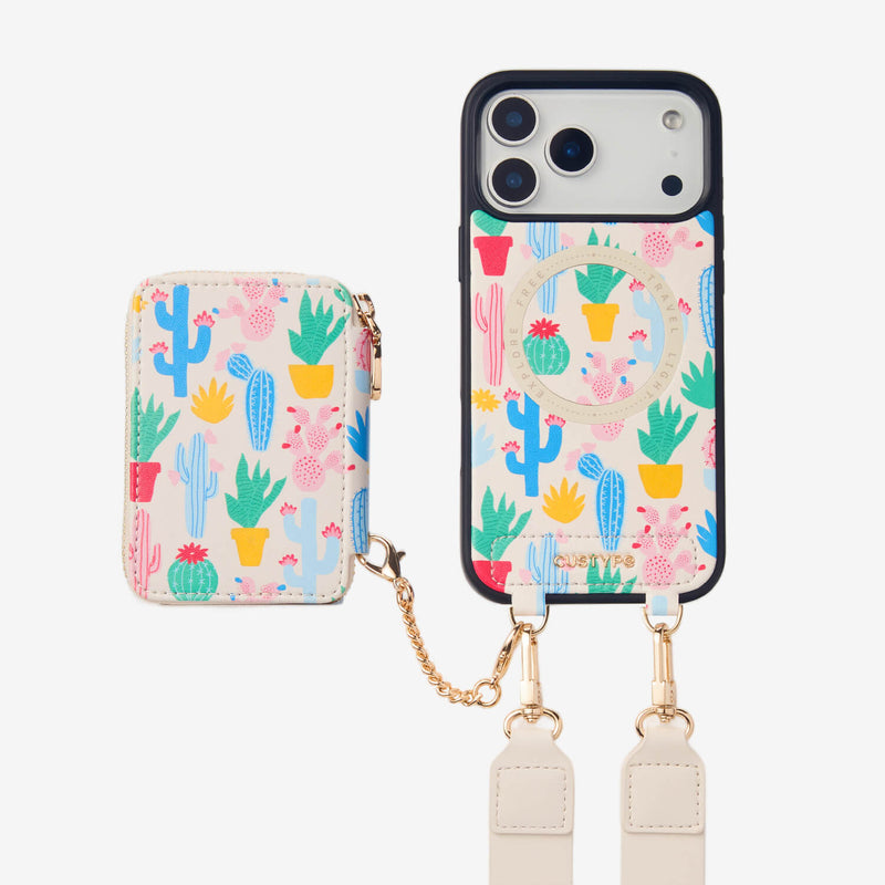 Gale Switzer -ブルームテーマ マグネット付きウォレット クロスボディ iPhoneケース