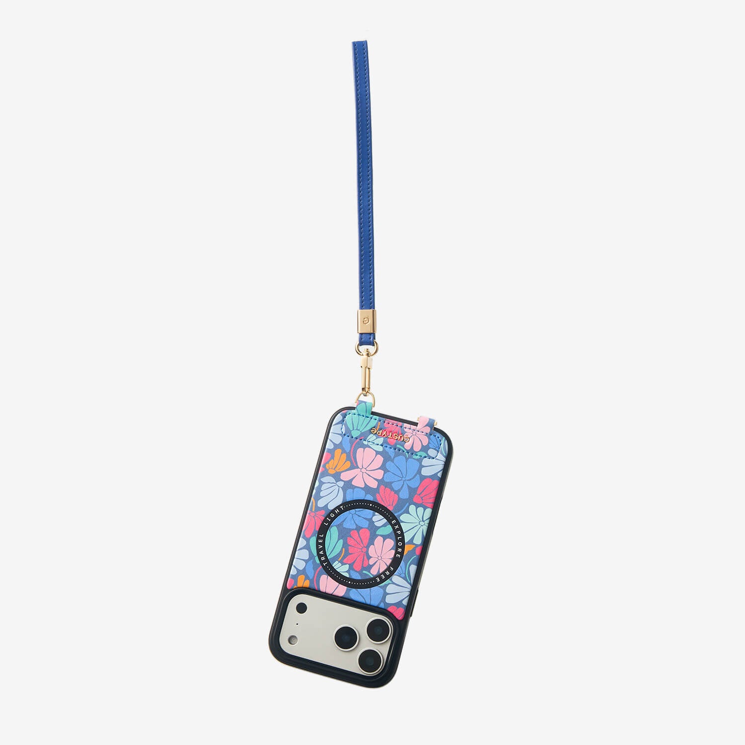 Bloom Theme Luxury Crossbody iPhone Case with Wallet & Magnetic