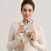 Flutter Flow- Crossbody Wallet Case with Butterfly AirPods Pouch & MagSafe