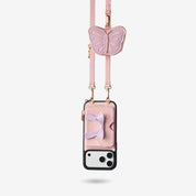 Flutter Flow- Crossbody Wallet Case with Butterfly AirPods Pouch & MagSafe
