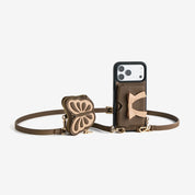 Flutter Flow- Crossbody Wallet Case with Butterfly AirPods Pouch & MagSafe