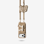 Flutter Flow- Crossbody Wallet Case with Butterfly AirPods Pouch & MagSafe