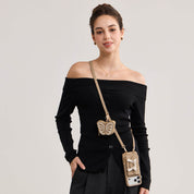 Flutter Flow- Crossbody Wallet Case with Butterfly AirPods Pouch & MagSafe