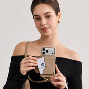 Flutter Flow- Crossbody Wallet Case with Butterfly AirPods Pouch & MagSafe