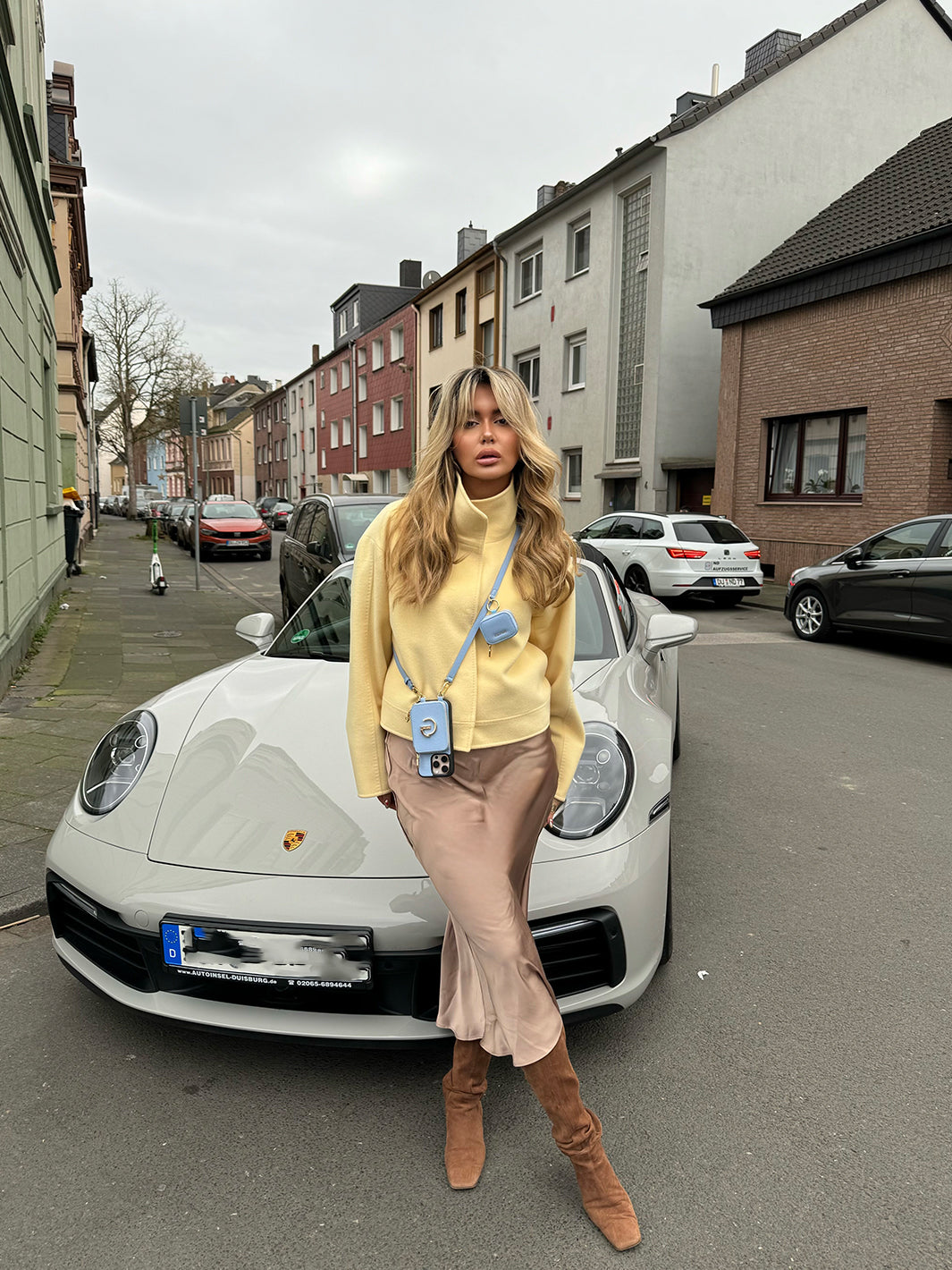 blue crossbody phone case With Card Holder