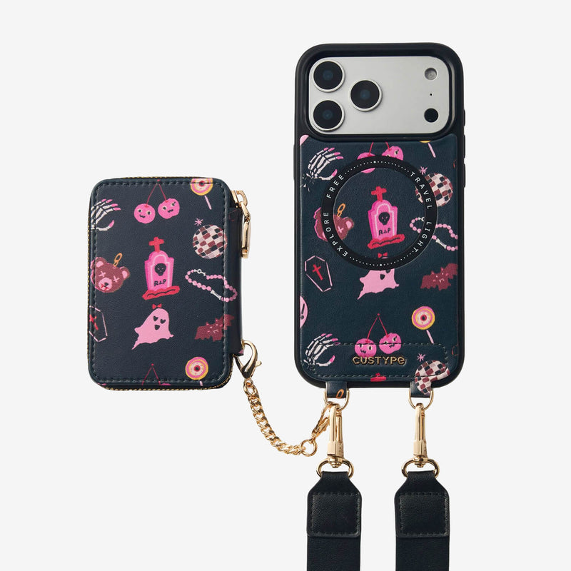 Halloween Theme- Magnetic Phone Case with Sling & Card Slots-Mobile Phone Cases-DETACHABLE WALLET & PHONE POUCH