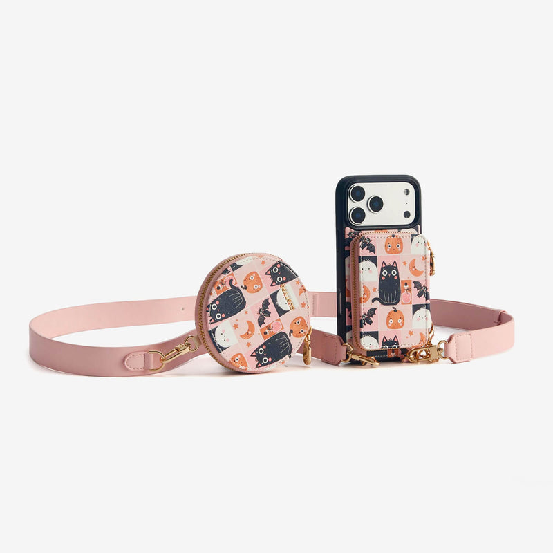 Halloween Theme- Magnetic Phone Case with Sling & Card Slots-Mobile Phone Cases-DETACHABLE WALLET & PHONE POUCH