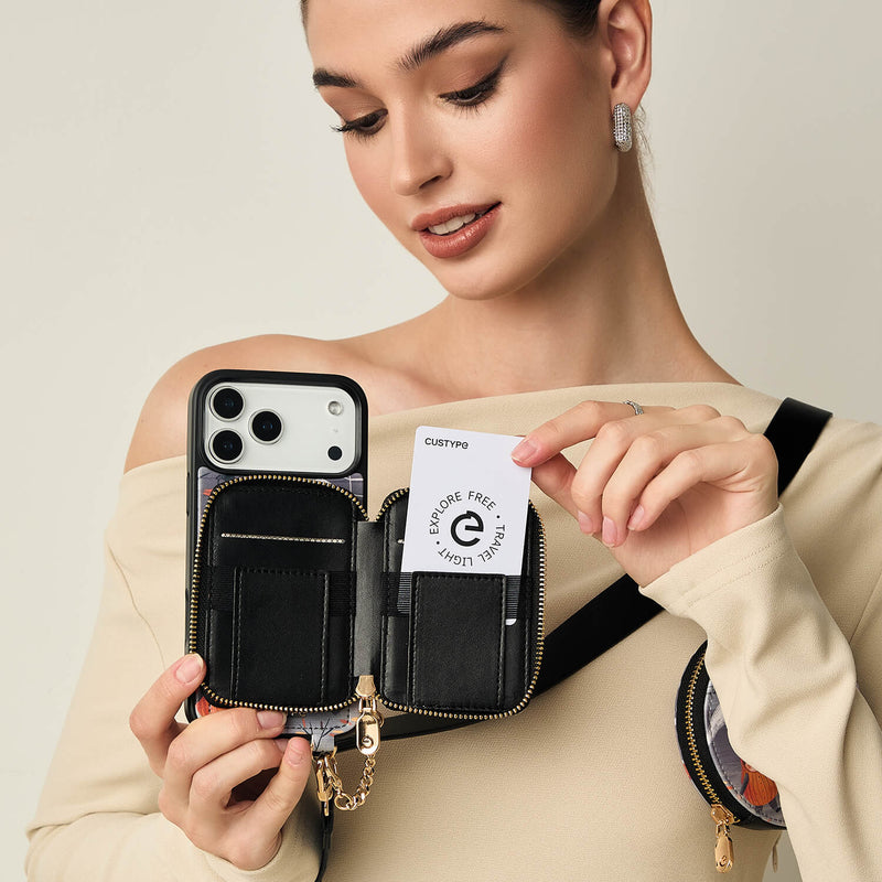 Halloween Theme- Magnetic Phone Case with Sling & Card Slots-Mobile Phone Cases-DETACHABLE WALLET & PHONE POUCH