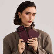Heart Design Kit- Detachable Wireless Charging Crossbody Wallet Phone Case Pouch Set - iPhone 17e
