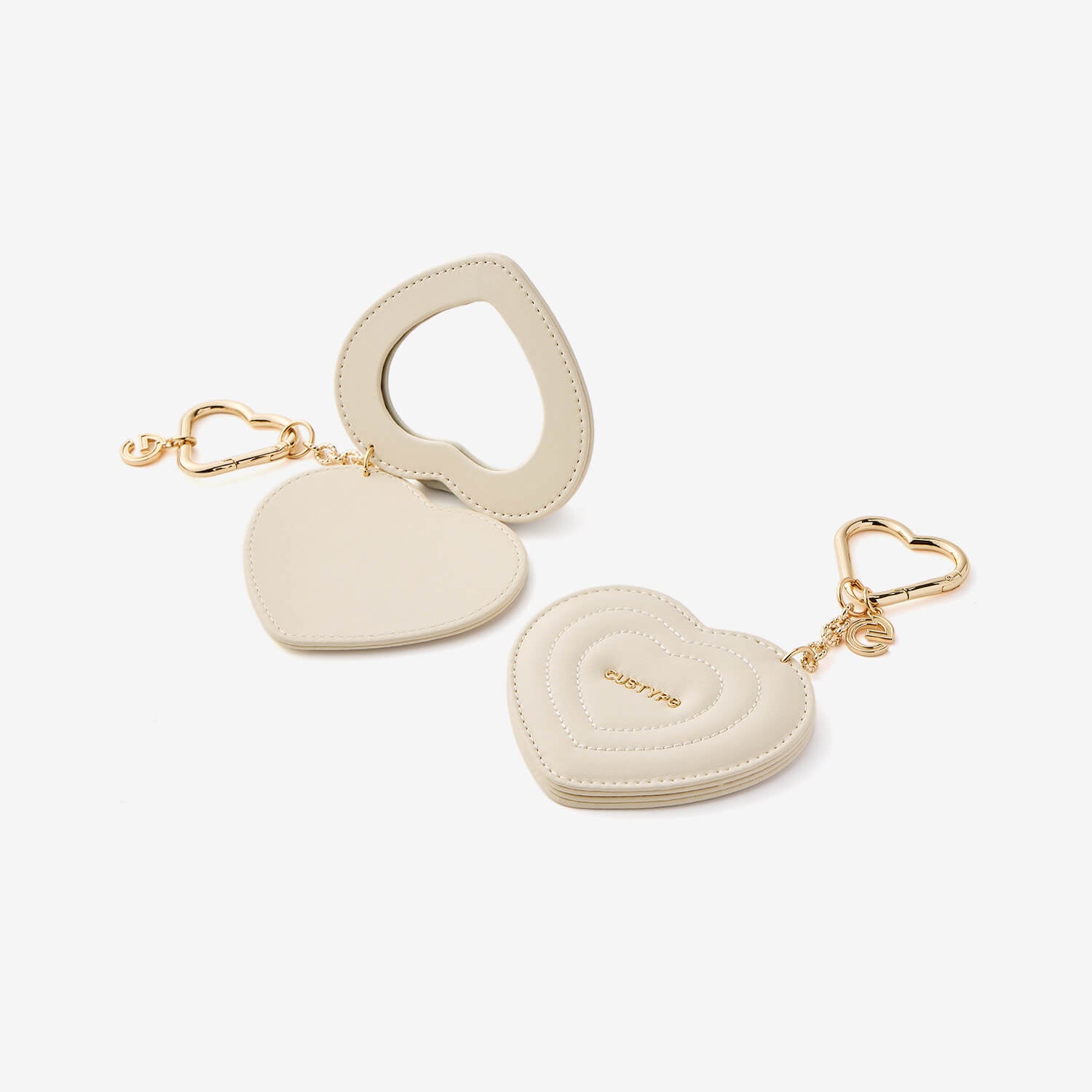 ハート型ミニポータブルコンパクトミラー