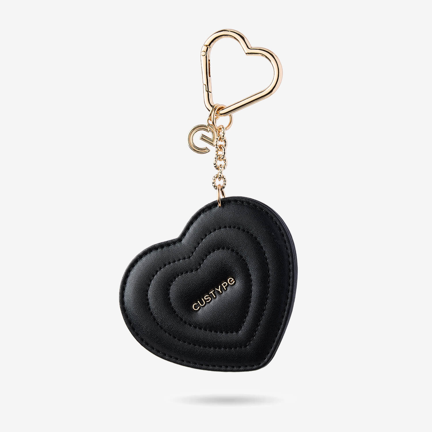 折りたたみ式ミニハートミラー キーチェーンチャーム ポータブルミラー