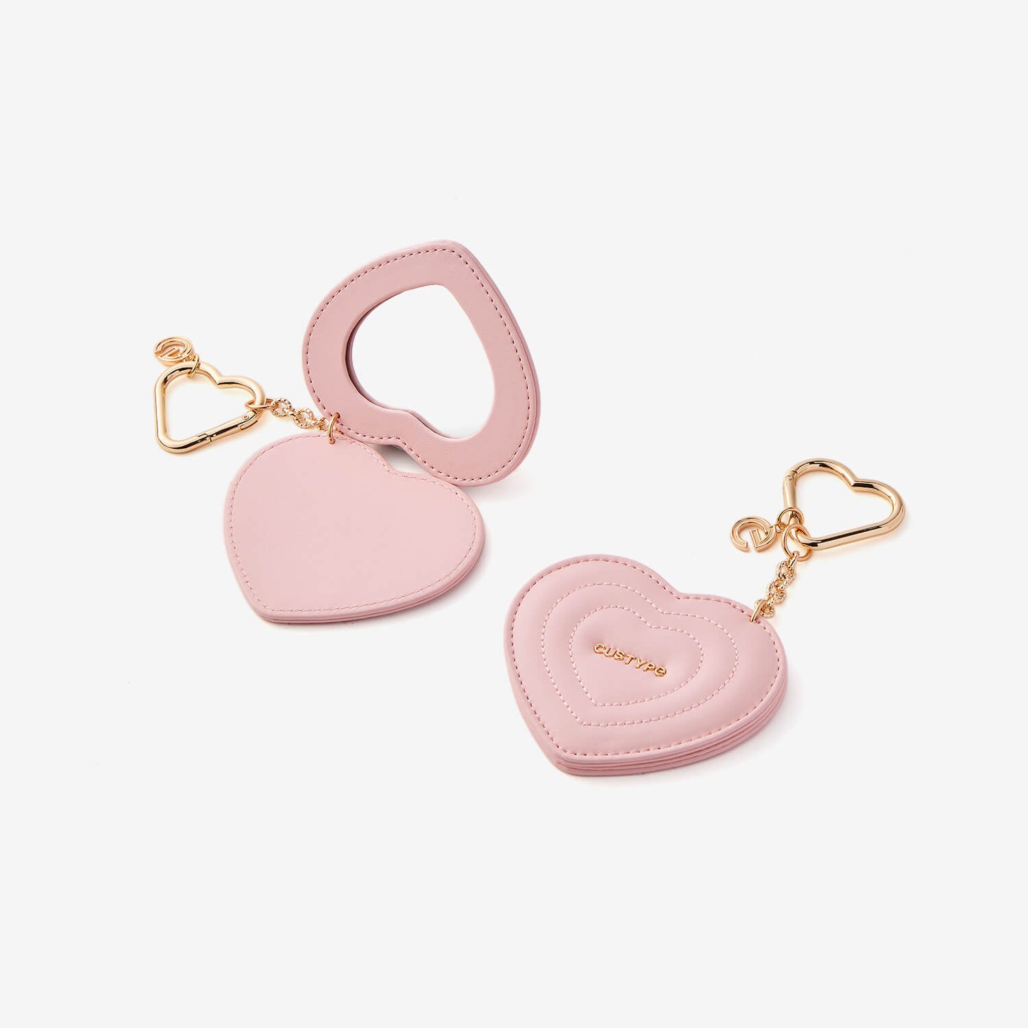 ハート型ミニポータブルコンパクトミラー