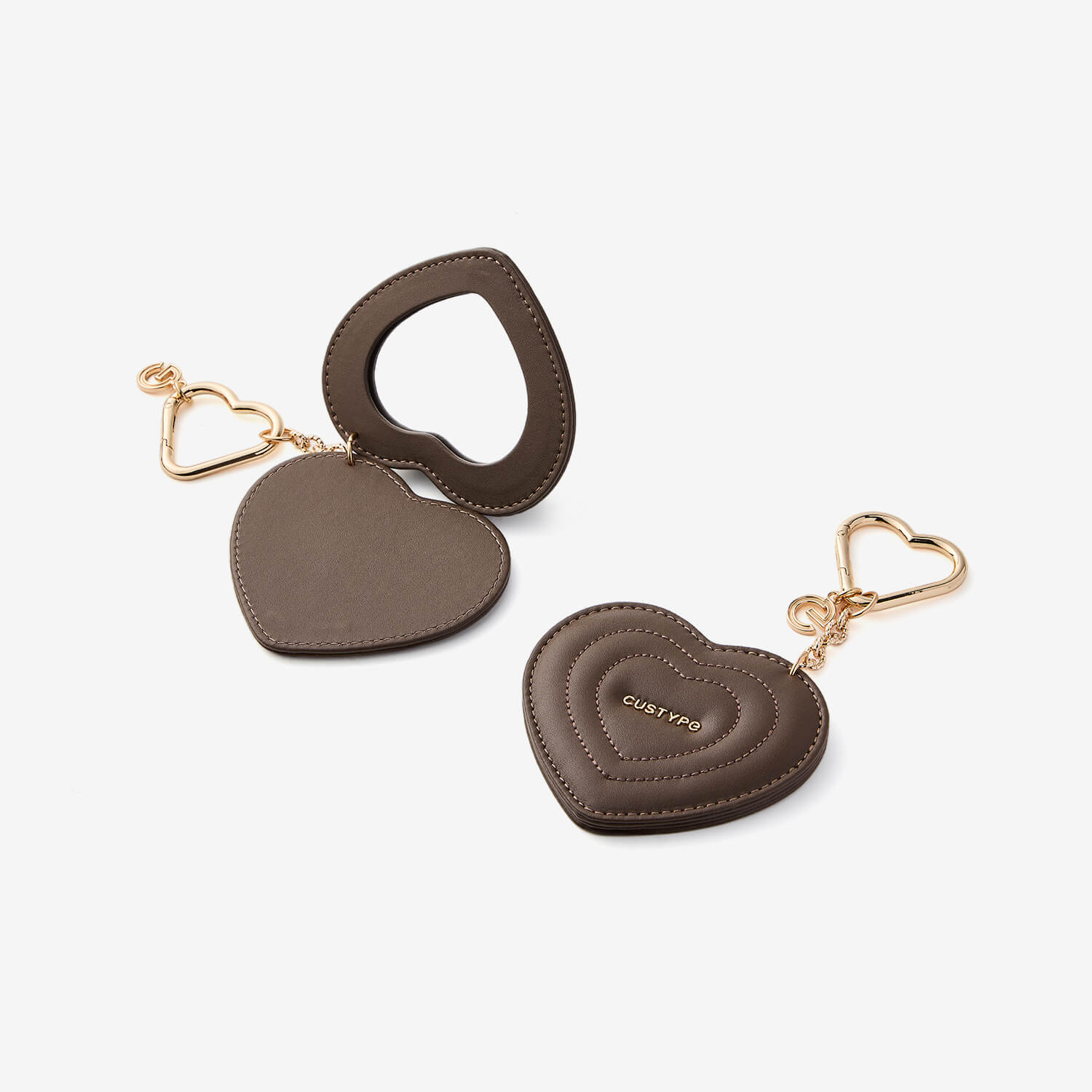 ハート型ミニポータブルコンパクトミラー